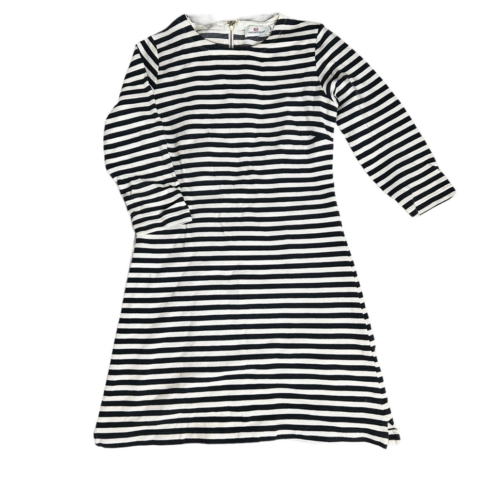 Vineyard Vines Ottoman Stripe Shift Blue White Dress Small